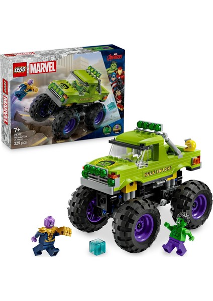 ǀ Hulk Kamyonu, Thanos'a Karşı 76312-7 Yaş ve Üzeri Çocuklar Için Süper Kahraman Içeren Yaratıcı Oyuncak Yapım Seti (229 Parça) fiyatları