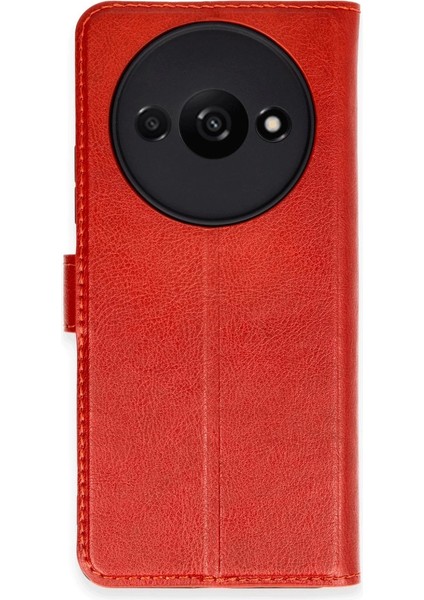 Buğz Xiaomi Redmi A3 4g Kılıf Trend S Plus Kapaklı Kılıf - Kırmızı