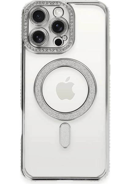 Buğz Newface Iphone 16 Pro Kılıf Joke Simli Magneticsafe Kılıf - Gümüş fiyatları