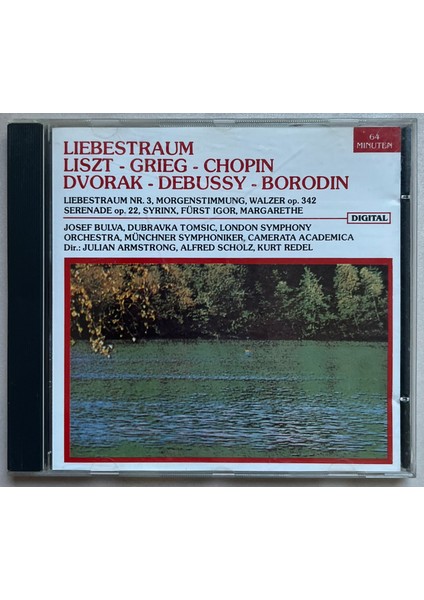 Liebestraum Liszt, Greig, Chopin, Dvora .... CD (Orijinal 1987 Dönem Baskı Cd)
