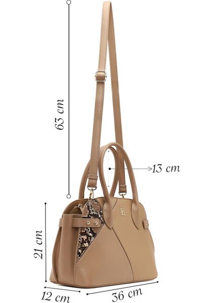 Kadın Bej Uzun Askılı Desenli Kol Çantası 25WBD285614 fiyatları