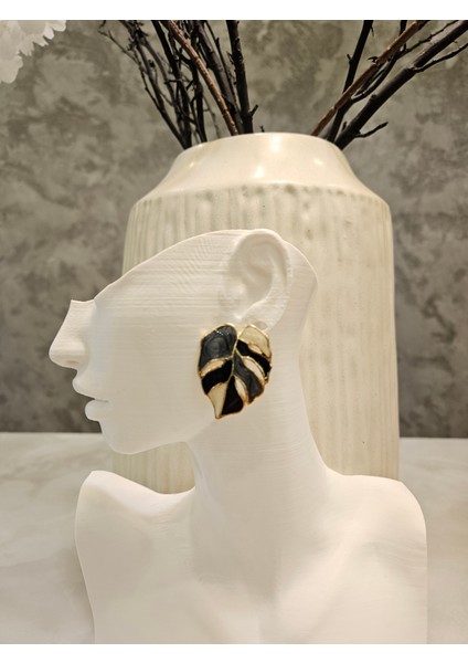 Şık Vintage Esintili Yaprak Küpeler