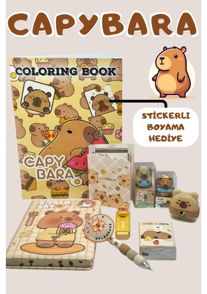 Capybara Mega Kırtasiye Seti 9 Parça