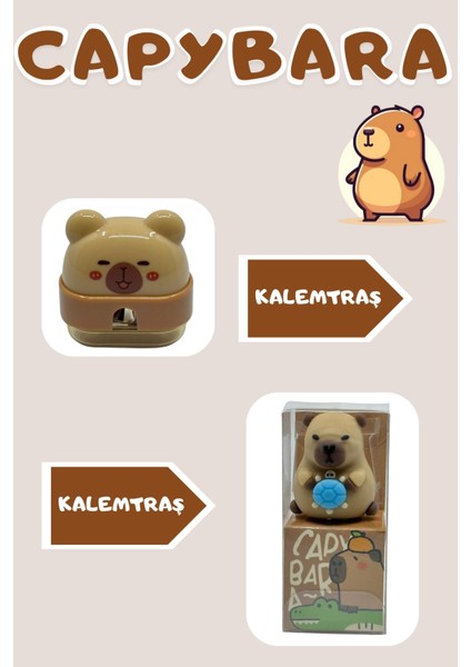 Capybara Mega Kırtasiye Seti 9 Parça modelleri