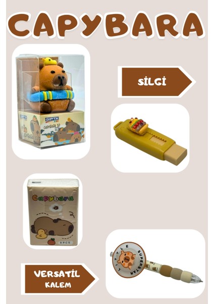 Capybara Mega Kırtasiye Seti 9 Parça fırsatları