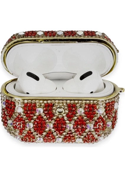 Airpods Pro 2 (2.nesil) Klor Taşlı Kılıf - Desen 1-(5796)