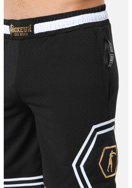 Black Mesh Short Black-Gold fırsatları