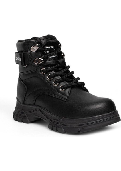 Filet Bot 24035 Cilt Siyah Kaymaz Suya Dayanıklı Çocuk Deri Bot fırsatları