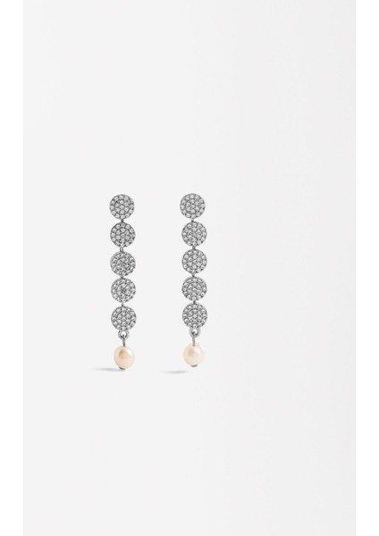 Zirkonlu ve Inci Yuvarlak Küpe fiyatları