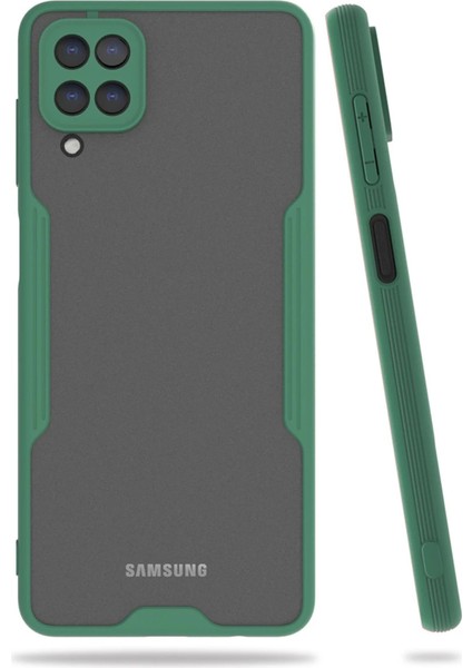 Buğz Samsung Galaxy A22 Kılıf Platin Silikon - Yeşil