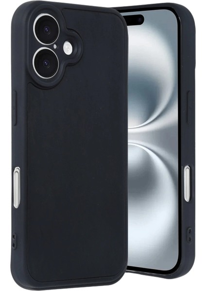Buğz Iphone 16 Kılıf Aras Deri Kapak - Siyah