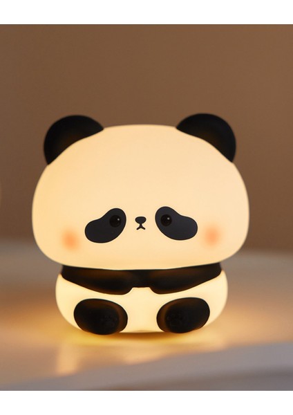 Sevimli Panda Gece Lambası – Silikon LED Dokunmatik Bebek Gece Işığı | USB Şarjlı Ortam Lambası fiyatları