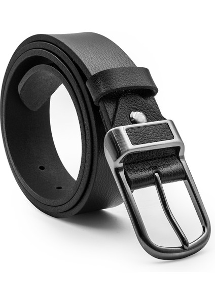Erkek Siyah %100 Hakiki Deri Kemer