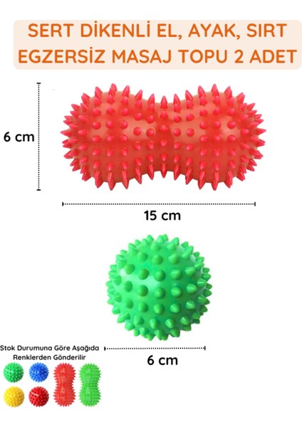 Sert Dikenli Masaj Topu, Duyu Uyarıcı Egzersiz Masaj Topu 2 Adet