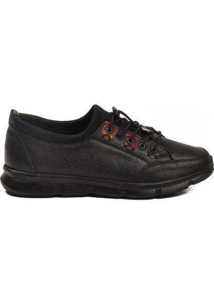 Siyah Hakiki Deri Ortopedik Kadın Casual Ayakkabı 660 Z fiyatları