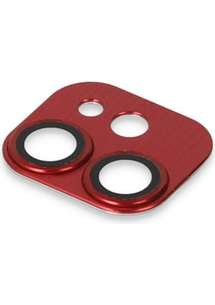 iPhone 11 Pers Alüminyum Kamera Lens - KIRMIZI-(5796) fırsatları