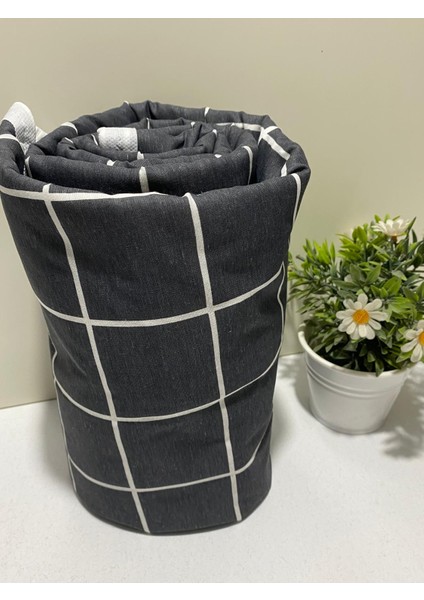 Ütü Masası Kılıfı Büyük Boy Ipli Stoperli Keçeli Kılıfı Örtüsü Bezi 55X140CM Koyu Füme / Kömür Grisi