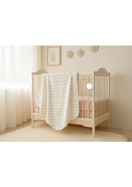 Bebek Pamuk Battaniye Tek Kat Baskılı 80X80 Boy