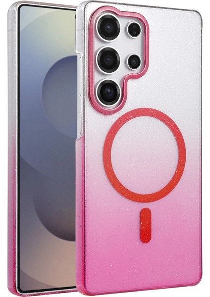 Buğz Samsung Galaxy S23 Ultra Glossy Magsafe Kapak - Pembe