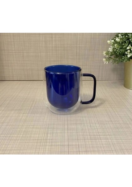 Buğz Çift Cidarlı Cam Kupa Lacivert Renk fiyatları