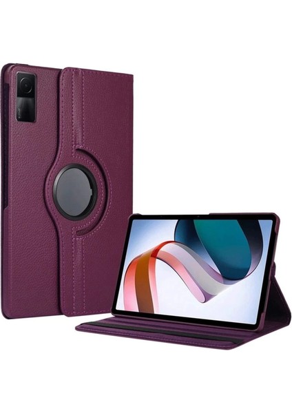 Buğz Xiaomi Redmi Pad Se 4g Kılıf 360 Tablet Deri Kılıf - Mürdüm