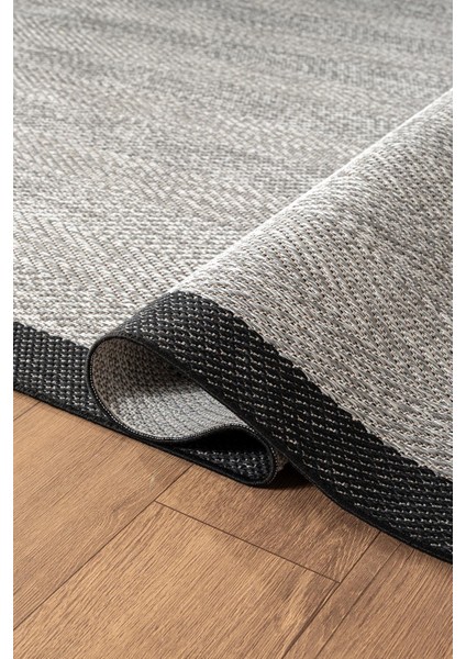 Zeen ZE001G Sisal Gri Siyah Kolay Temizlenebilir Makinede Yıkanabilir Mutfak Halısı Pamuk Taban fırsatları