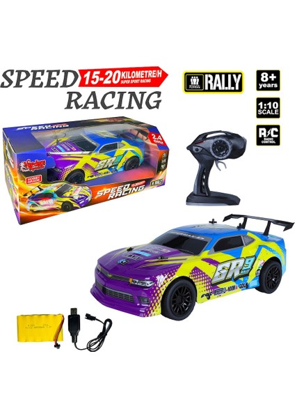 Uzaktan Kumandalı Full Fonksiyon 2.4g Şarjlı 1:10 Ralli Arabası 45 cm fiyatları