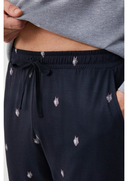 Yumuşak Dokulu Uzun Kol Erkek Pijama Takım FT704 fırsatları