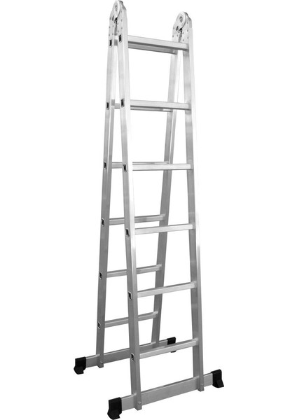 6+6 Basamak 1,2 mm Alüminyum Tek Kırma Çok Amaçlı Katlanır Merdiven