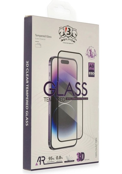 Buğz Iphone 15 Pro Bilvis 3D Cam Ekran Koruyucu