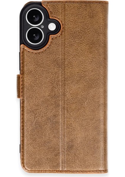 Buğz Iphone 16 Plus Kılıf Trend S Plus Kapaklı Kılıf - Taba