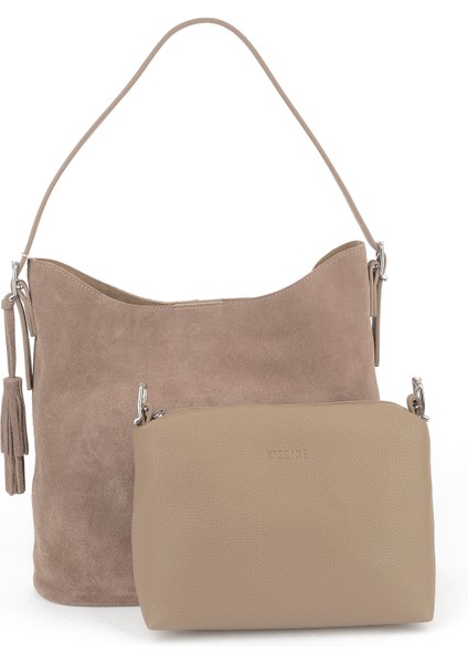 , Kadın Hakiki Deri Omuz ve El Çantası 153979Z5016 Kum modelleri