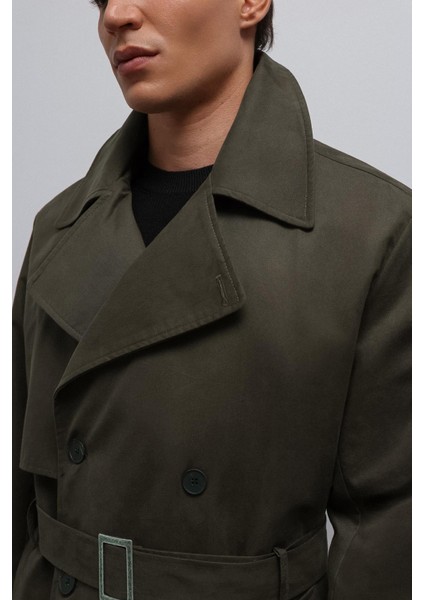 Haki Relax Fit Erkek Trençkot indirimleri