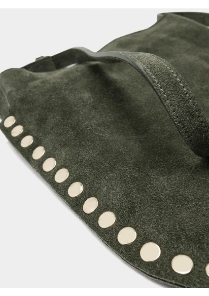 Zımba Detaylı Süet Deri Çapraz Askılı Çanta modelleri