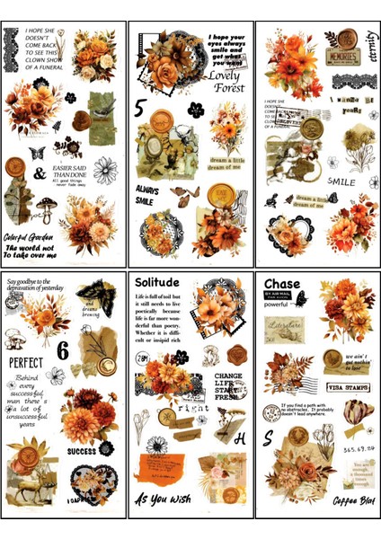 Vintage Sticker Stiker Çıkartma Etiket 6'lı Set- Twilight Story fiyatları