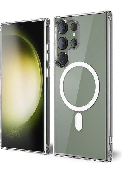 Buğz Samsung Galaxy S23 Ultra Kılıf Magneticsafe Şeffaf Silikon - Şeffaf fiyatları