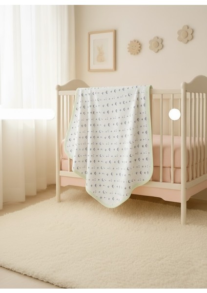 Bebek Pamuk Battaniye Tek Kat Baskılı 80X80 Boy
