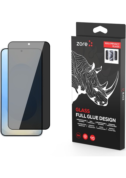 Galaxy S25 Plus Zore Rika Premium Privacy Temperli Cam Ekran Koruyucu fiyatları