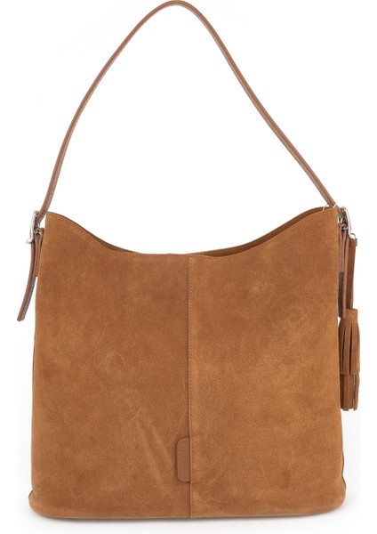 , Kadın Hakiki Deri Omuz ve El Çantası 153979Z5016 Taba