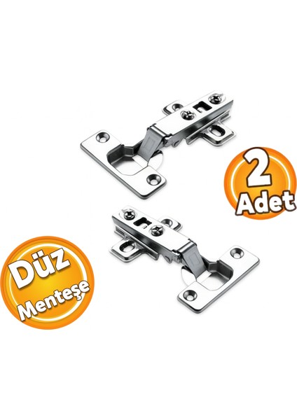 Dolap Kapağı Menteşesi Düz Menteşe (2 Adet)