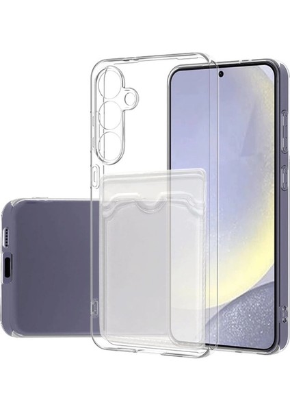 Buğz Samsung Galaxy S24 Fe Kılıf Kart Şeffaf Silikon - Şeffaf