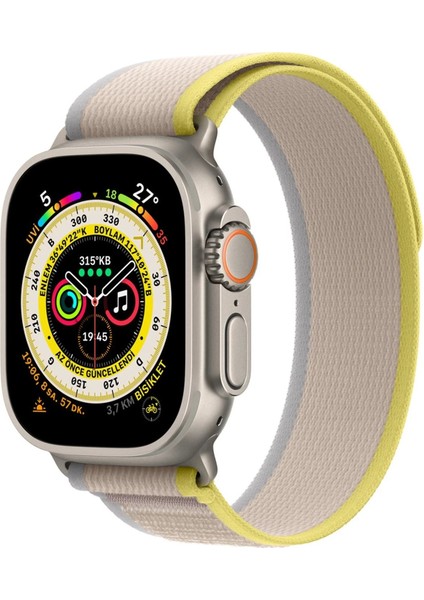 Apple Watch 42MM Trail Kordon - SARI-BEJ-(5796)
