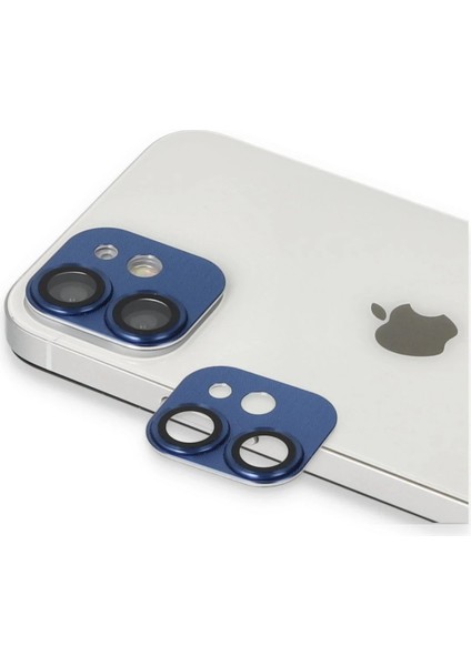 iPhone 11 Pers Alüminyum Kamera Lens - LACIVERT-(5796)