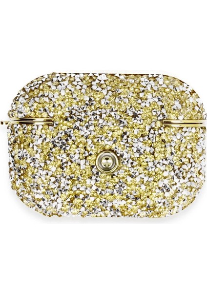 Airpods Pro 2 (2.nesil) Luz Taşlı Kılıf - GOLD-(5796) modelleri