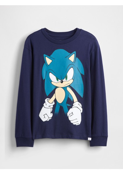 Erkek Çocuk Lacivert Relaxed Grafik T-Shirt