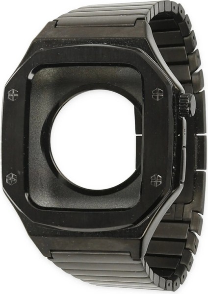 Apple Watch 45MM KR409 Metal Kordon - SIYAH-(5796) fiyatları