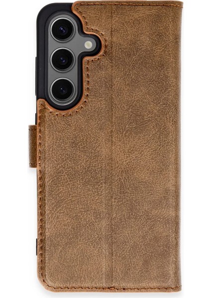 Buğz Samsung Galaxy S24 Kılıf Trend S Plus Kapaklı Kılıf - Taba