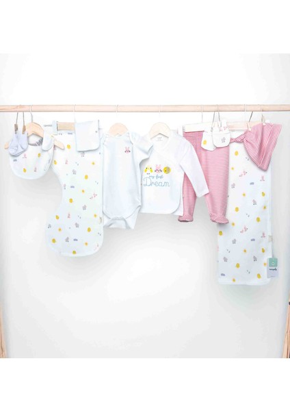 Modadaby Home Kız Bebek 10 Parça Hastane Çıkışı Hediye Seti