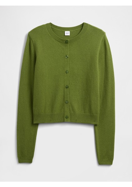 Kadın Yeşil Cashsoft Bisiklet Yaka Hırka fiyatları