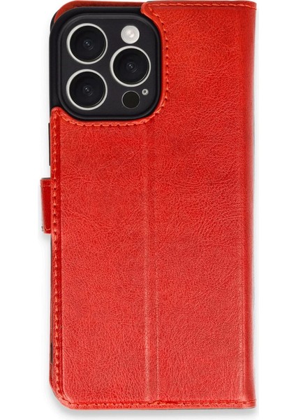 Buğz Iphone 16 Pro Max Kılıf Trend S Plus Kapaklı Kılıf - Kırmızı